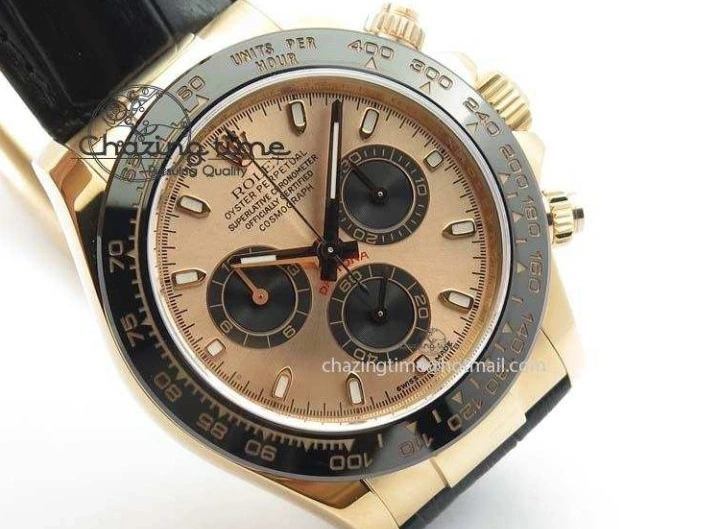 MiroTime 0315 Daytona 116515 Noob 1:1 Best Edition RG Black Dial On Black Leather Strap A NewStyle 3789